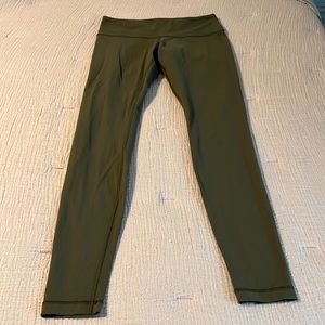 Lululemon Wunder Under Olive Leggings